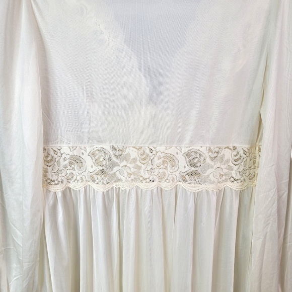 Shadow Line True Vintage Made in USA Sheer Lace Bridal Vibes Night Gown S - Picture 15 of 15